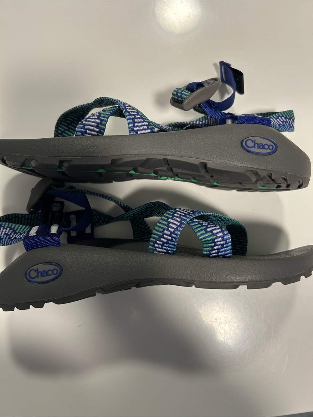 Chaco Women’s blue & Green Striped Sport Sandals
